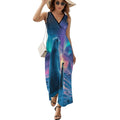 longue sans manches Northern Lights Beer Penguins pour femme
